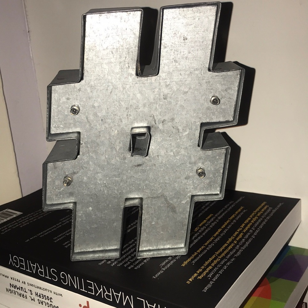 Light up Hashtag sign